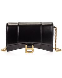 Balenciaga - Hourglass Mini Wallet On Chain In - Lyst