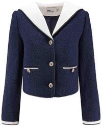 Self-Portrait - Jacket With Collar - Lyst