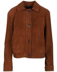 Max Mara - Boxy Suede Jacket - Lyst