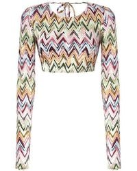 Missoni - And Long-Sleeve Crop Top - Lyst