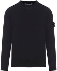 Stone Island - Wool Sweater With Compass Logo - Lyst