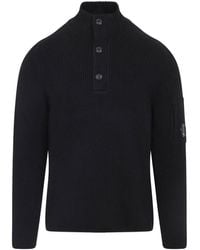 C.P. Company - Cp Company Knit Polo Collar - Lyst