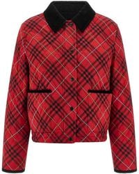 Burberry - Quilted Cropped Jacket - Lyst