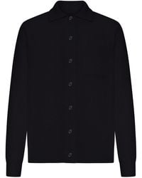 Roberto Collina - Military Stitch Cotton And Linen Blend Shirt - Lyst