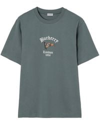 Burberry - Check Flag Cotton T-Shirt - Lyst