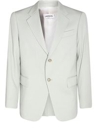 Lanvin - Sage Virgin Wool Blazer - Lyst