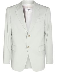 Lanvin - Sage Virgin Wool Blazer - Lyst