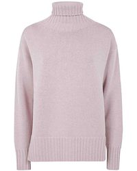 Drumohr - Long Sleeves Turtle Neck Oversized Sweater - Lyst