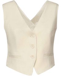 Dondup - Viscose And Linen Twill Vest - Lyst