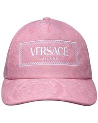 Versace - Pink Cotton Hat - Lyst