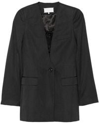 Maison Margiela - Anthracite Virgin Wool Jacket With Button - Lyst
