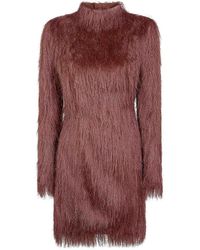 Balmain - Long Sleeves Fringes Bodycon Short Dress - Lyst