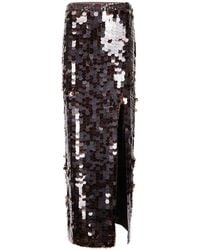 P.A.R.O.S.H. - Midi Skirt With High Side Slit - Lyst