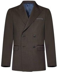 Low Brand - Tropical Double-Breasted Blazer - Lyst