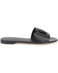 Dolce & Gabbana - Leather Slides - Lyst