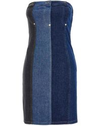 Moschino Jeans - Patchwork Mini Dress - Lyst