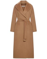 Max Mara - Wool Drap Robe Coat - Lyst