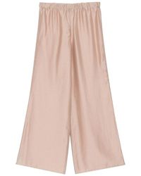 Seventy - Wide-Leg Flared Trousers Blush - Lyst