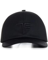 Tom Ford - Cotton Canvas And Leather Baseball Cap - Lyst