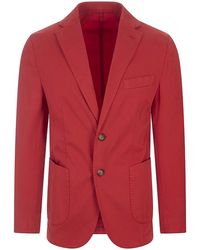 RUSSO CAPRI - Oxford Cotton Blazer - Lyst