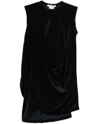Comme des Garçons - Sleeveless Draped Detail Asymmetric Hem T-Shirt - Lyst