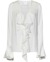 Givenchy - Long-Sleeved Silk Crpon Blouse - Lyst