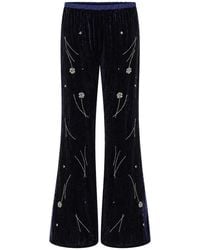 forte_forte - Embroidered Velvet Trousers - Lyst
