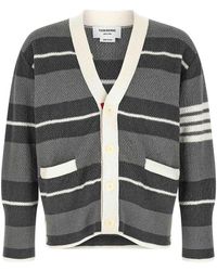Thom Browne - Striped Cardigan - Lyst