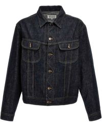 Maison Margiela - Cotton Denim Jacket Pockets Button - Lyst