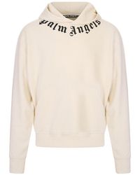 Palm Angels - Neck Logo Regular Hoodie - Lyst