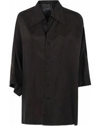 Ziggy Chen - Short Sleeves Back Gathered Shirt - Lyst