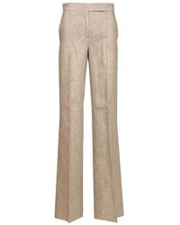 Max Mara - Chevron Linen Batavia Trousers - Lyst