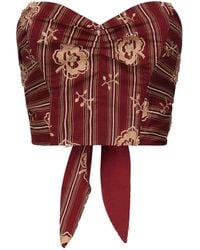 Ottod'Ame - Cotton Muslin Corset Top - Lyst