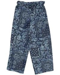 Emporio Armani - Printed Cotton Trousers - Lyst