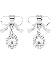 Alessandra Rich - Metal Bow Earrings - Lyst