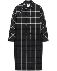 Courreges - Checked Oversized Tailored Coat - Lyst