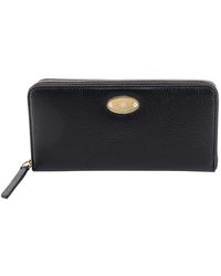 Mulberry - Leather Wallet With Logoed Plaque - Lyst