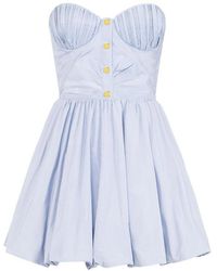 Elisabetta Franchi - Short Striped Dress - Lyst