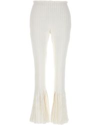 Sacai - Ribbed Pleated Pants - Lyst