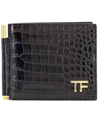 Tom Ford - Leather Card Holder With Animalier Effect - Lyst