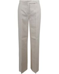 Max Mara - Linen Straight-Leg Trousers - Lyst