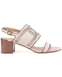 Tod's - Laser-cut Leather Sandals - Lyst