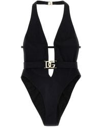 Dolce & Gabbana - Dg One-Piece Swimsuit - Lyst