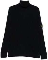 Stone Island - Ribbed Wool Turtleneck Sweater - Lyst
