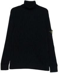 Stone Island - Ribbed Wool Turtleneck Sweater - Lyst