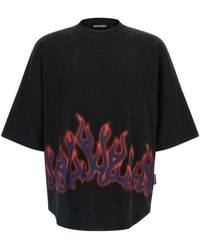 Palm Angels - 'Flames' T-Shirt - Lyst