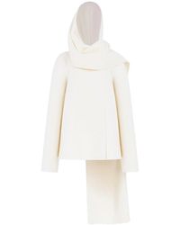 Alaïa - Cappotto Con Sciarpa - Lyst