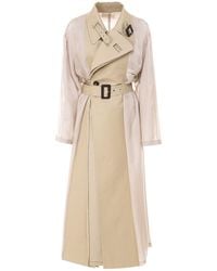 Maison Margiela - Cupro Cotton Gabardine Trench Coat - Lyst