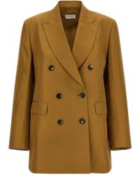 Alberto Biani - Linen Viscose Blazer - Lyst
