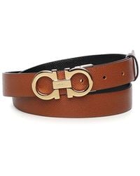 Ferragamo - Cintura Gancini Reversibile E Regolabile - Lyst